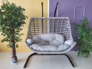 Кресло-качалка двухместная CUNDA Цвет: Светло-серый