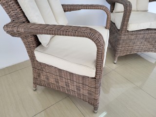 Комплект мебели JH-2303-SSR / JH-2302-ARP (Стол (металлический) + 4 кресла)