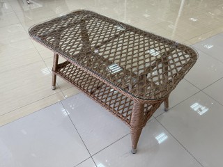 Комплект мебели KAMELYA (Диван 2х местный + 2 Кресла + Стол (Стекло)) 