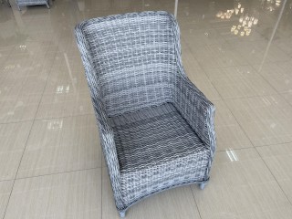 Комплект мебели YH-T4123G-1 / YH-C1508W (Столик кофейный (Стекло) + 2 кресла)