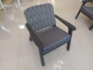 Комплект мебели Пластиковый SILVA  Цвет: Древесный уголь (Диван 2х местный + 2 Кресла + Стол)