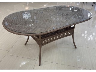 Комплект мебели CAMELIA / DECO Цвет: 0221 (орех) (Стол (стекло) овальный + 2 Дивана 2-х местных + 2 Кресла )
