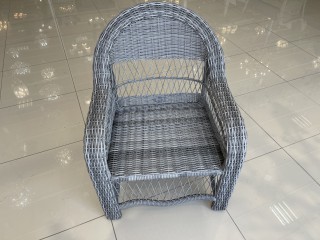 Комплект мебели SEVILLA Д-1300 Цвет: Цвет: 5045 (серый) (Стол (стекло) Д-1300 + 6 Кресел с подушками)