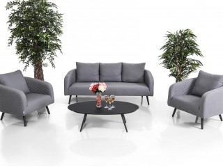 Комплект мебели (Диван трехместный + 2 кресла + 1 стол) LV-SF-1810S SET Цвет: Серый