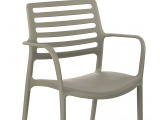 Комплект мебели Пластиковый MOON Д-60 / LOUISE XL Цвет: Кофе (Стол + 2 Кресла)