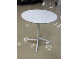 Комплект мебели Пластиковый MOON Д-60 складной / LOUISE XL Цвет: Белый (Стол (Складной)  + 2 Кресла)