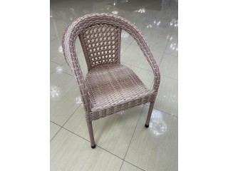Комплект мебели DECO 1400*850 Цвет: 7035П (рыжий) (Стол (Стекло) 1400*850 + 6 Кресел без подушек)