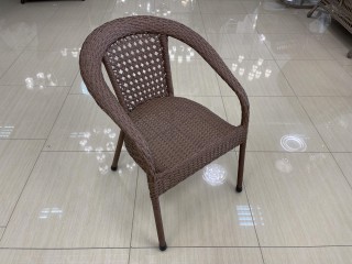 Комплект мебели DECO 900*900 Цвет: 0221 (орех) (Стол (Стекло) 900*900 + 4 Кресла без подушек)