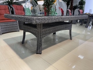 Комплект мебели KORILIUS / AMARANT Стол (стекло) обеденный 1800*1200  + 6 Кресел Цвет: 4046 (тёмно-серый) 