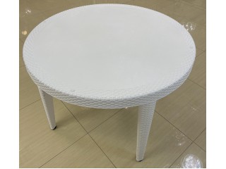 Комплект мебели Пластиковый  OSAKA Д-110 / ROYAL Цвет: Белый (Стол (Стекло) + 4 Кресла)  
