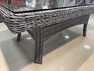 Комплект мебели KORILIUS / AMARANT Стол (стекло) обеденный 1800*1200  + 6 Кресел Цвет: 4046 (тёмно-серый) 