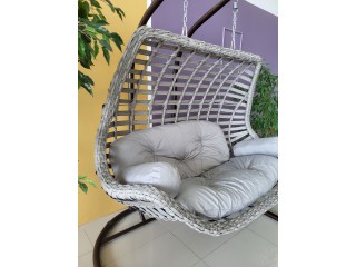 Кресло-качалка двухместная CUNDA Цвет: Светло-серый