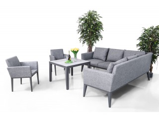 Комплект мебели (Трехместный диван + двухместный диван + 1 стол + 2 кресла) HAMBURG угловой